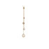 Collana con multi pietre multicolori, in argento dorato 925, lunghezza 80 cm