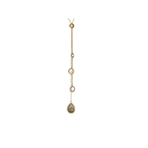 Çok renkli çok taşlı kolye, 925 altın gümüş, uzunluk 80 cm