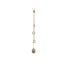 Collier avec multipierres multicolores, en argent doré 925, longueur 80 cm