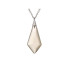 Collar con gota de piedra lunar blanca, en plata 925 rodiada, 45 + 3 cm