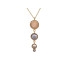 Collier avec multipierres multicolores, en argent doré 925, longueur 44 + 5 cm