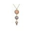 Necklace with multi-colored stones, in 925 gold plated silver, length 44 + 5 cm