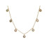 Collier avec multipierres multicolores, en argent doré 925, longueur 42+3cm