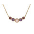 Collier avec multipierres multicolores, en argent doré 925, longueur 42 + 3 cm