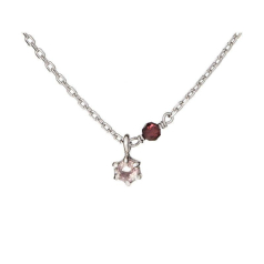Collar con cuarzo rosa y...