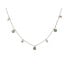Collana con pietra di luna rosa e avventurina, in argento 925 rodiato, 40+3cm