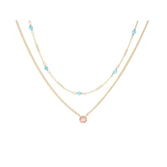 Halsketting met turquoise...