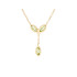 Collier avec péridot vert naturel, en argent doré 925, longueur 40 + 5 cm