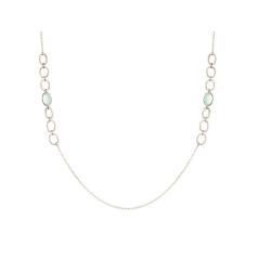 Necklace with natural blue...