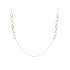 Collier avec calcédoine bleue naturelle, en argent rhodié 925, longueur 70 cm
