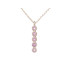 Collar con amatista violeta, en plata 925 rodiada, longitud 42 + 3 cm