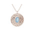Collar con calcedonia azul, en plata 925 rodiada, longitud 42 + 3 cm