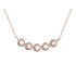 Halsketting met paarse amethist, in 925 gerhodineerd zilver, lengte 42 + 3 cm