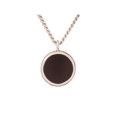 Collar con ónix negro natural, en plata 925 rodiada, largo 42 + 3 cm