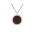 Collar con ónix negro natural, en plata 925 rodiada, largo 42 + 3 cm