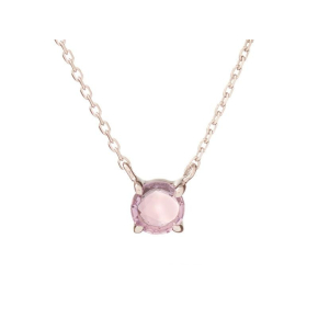 Collier avec améthyste violette, en argent rhodié 925, longueur 42 + 3 cm
