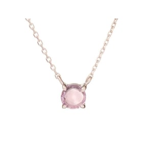 Halsketting met paarse amethist, in 925 gerhodineerd zilver, lengte 42 + 3 cm