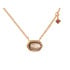 Collana con quarzo fumè e granato, in argento dorato 925, lunghezza 42+3 cm