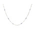 Halsketting met natuurlijk blauw ioliet, in 925 gerhodineerd zilver, lengte 42 + 3 cm