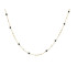 Collar con espinela negra natural, en plata dorado 925, largo 42 + 3 cm