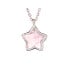 Sterketting met natuurlijk rozenkwarts, gerhodineerd zilver 925, 40 + 3 cm