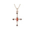 Pendant with garnet and spinel, in rhodium-plated silver 925, height 1.7+0.5 cm