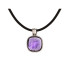 Collier avec améthyste violette, en argent rhodié 925, longueur 42 + 3 cm