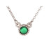 Collar redondo con ágata natural teñida de verde, plata 925, longitud 40+5cm