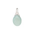 Colgante con ágata aguamarina natural teñida de forma ovalada, plata 925, altura 2,5 cm