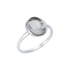 Anillo con cuarzo ahumado...