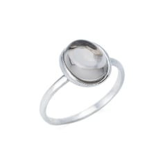 Bague avec quartz fumé...