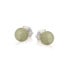 Clous d'oreilles avec aventurine verte naturelle boule, en argent rhodié 925