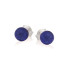 Cercei tip tip bile cu lapislazuli albastru natural, din argint placat cu rodiu 925