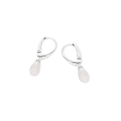 Earrings with natural white...