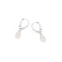 Earrings with natural white moonstone, in rhodium-plated silver 925