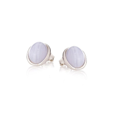 Stud earrings with natural...