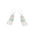 Clous d'oreilles avec aventurine verte naturelle ronde, en argent rhodié 925
