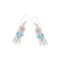 Clous d'oreilles avec turquoise ronde, en argent rhodié 925