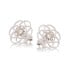 Pendientes flor de la vida con cuarzo rosa natural, en plata 925 rodiada