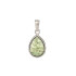 Colgante en forma de gota con aventurina verde, en plata 925 rodiada, altura 1,5+0,8 cm