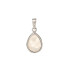 Pendentif goutte avec pierre de lune blanche, argent rhodié 925, 1,5+0,8 cm