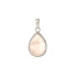 925 rodyum kaplama gümüş, doğal pembe kuvars damlalı Kolye ucu