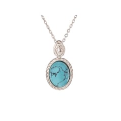 Hanger met ovaal turquoise,...