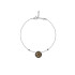 Pulsera con cuarzo ahumado natural, en plata 925 rodiada, longitud 16+3 cm
