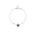 Armband met natuurlijk rookkwarts, in 925 gerhodineerd zilver, lengte 16+3 cm