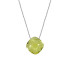 Necklace with natural yellow quartz, in 925 rhodium silver, length 42 + 3 cm