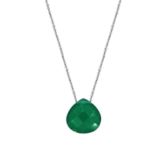 Heart necklace with green...