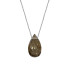Necklace with natural smoky quartz, in 925 rhodium silver, length 42 + 3 cm