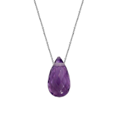 Collana con ametista viola,...