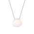Collar de corazón con piedra lunar de corazón rosa, en plata 925 rodiada, 42+3cm